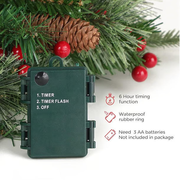 Pre-Lit Artificial Christmas Tree Urn Filler